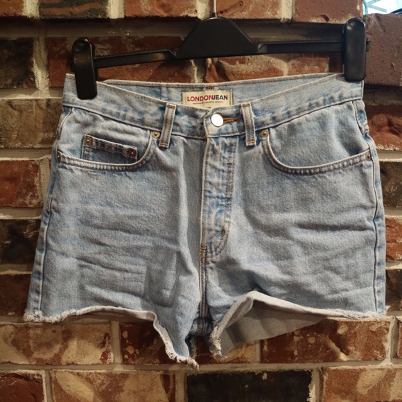 High Waisted Light Blue Shorts - Picture 1 of 1
